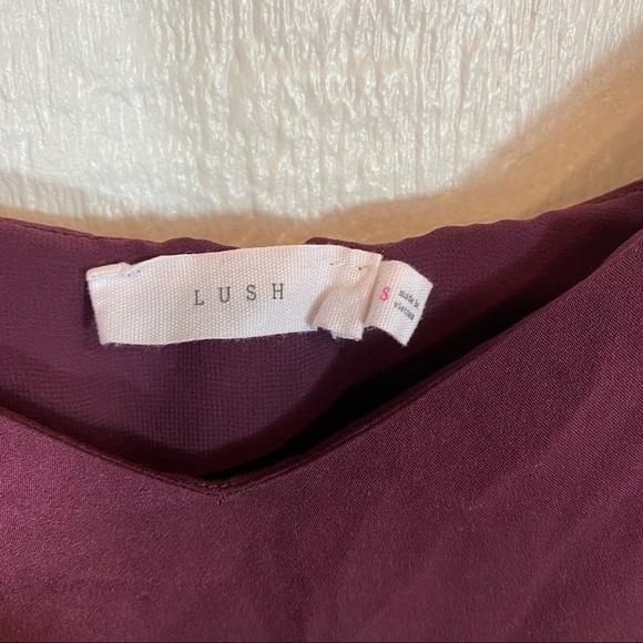 Lush Maroon Red Spaghetti Strap Top Small - Picture 2 of 5